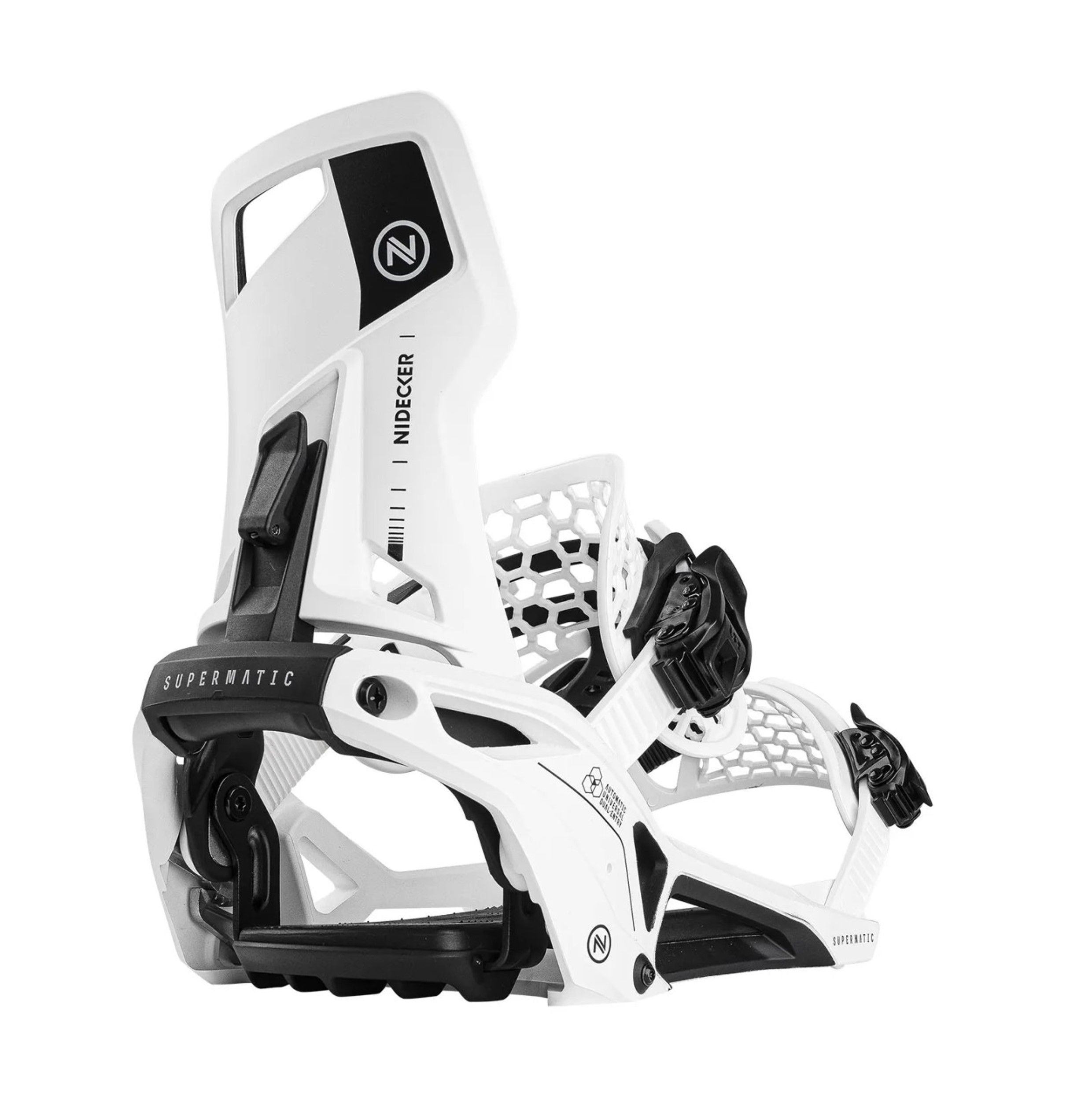 NIDECKER SUPERMATIC BINDINGS Lサイズ 白 箱あり Nidecker Supermatic White Bindings | The #1 snowboard shop of EU